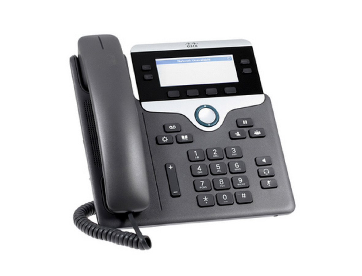 Cisco CP-7841 IP Phone, K9 Stand 4 Line Display Phone, Business Phone Gray - Photo 1