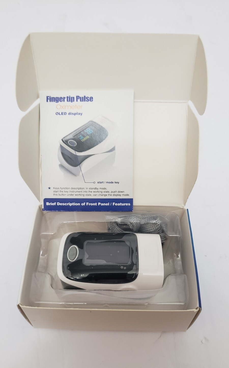 Fingertip Pulse Oximeter LED Display Blood Oxygen Saturation SpO2 Monitor Green - Photo 1