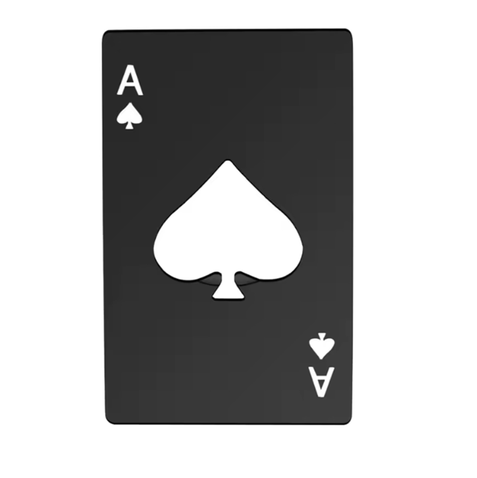 Ace of Spades Metal Bottle Cap Opener Playing Card Design - Photo 1