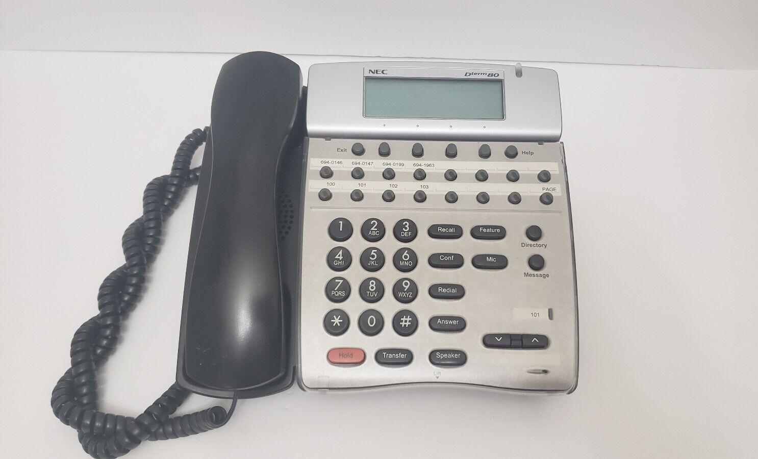 NEC Dterm 80 Telephones DTH-16D-2(BK)TEL 16 Line Lot of 3 - Photo 1