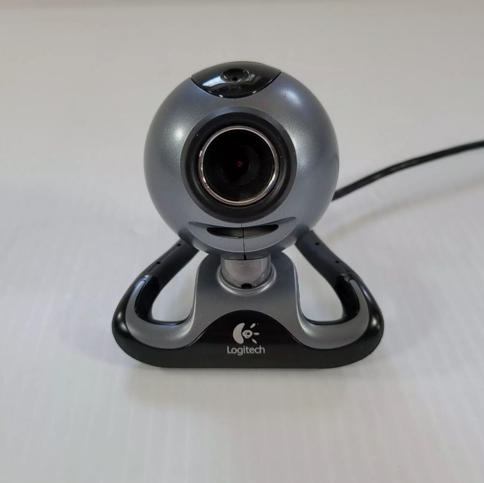 Logitech Webcam V-UAX16 Gray 861205-0000 USB Camera Bendable Base - Photo 1